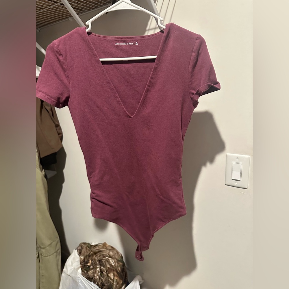 Abercrombie & Fitch Burgundy Bodysuit